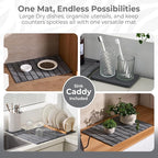 Large Stone Dish Drying Mat for Kitchen Counter, Foldable Water Absorbing - Image 5