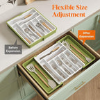 Lifewit Utensil Organizer for Kitchen Drawer, Expandable Cooking Silverware Tray - Image 7