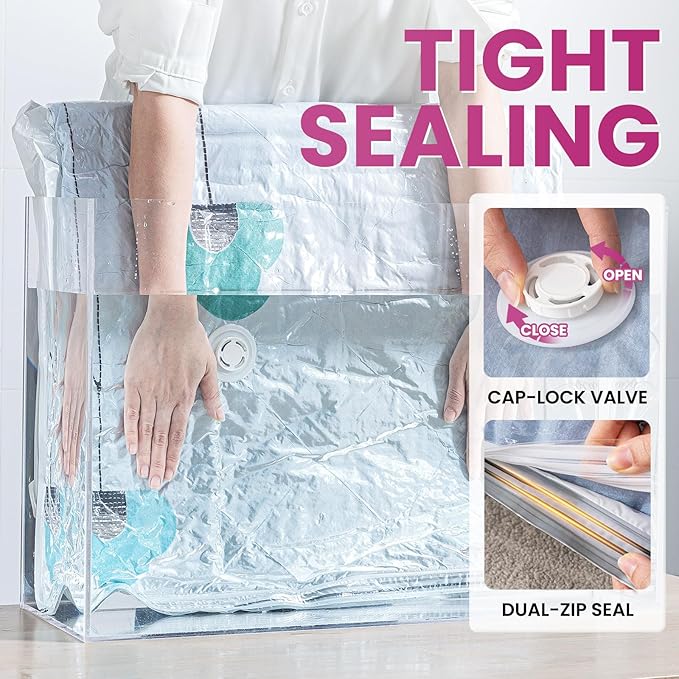 TAILI 8 Pack Vacuum Storage Bags, XXL Jumbo, Vacuum Sealed Bags - Image 8