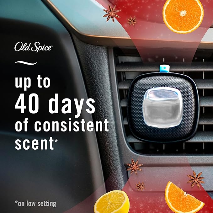 Febreze AUTO Air Freshener, Odor-Fighting Automotive Vent Clip, Old Spice - Image 5