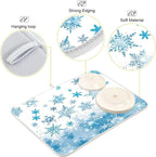 Winter Snowflake Blue Dish Drying Mat - Image 4