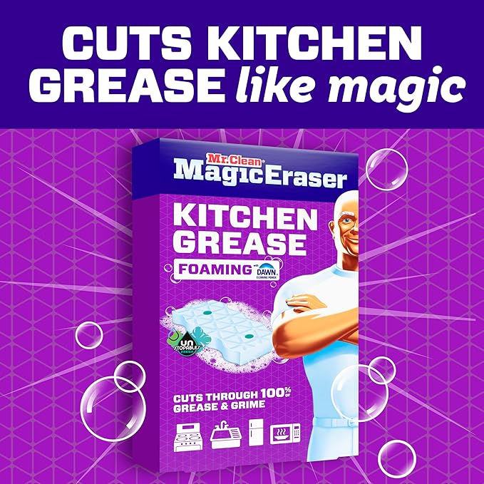 Mr. Clean Magic Eraser Foaming Sponge, Kitchen Grease Eraser, Dawn Cleaning - Image 2