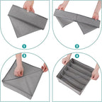 Drawer under Cabinet Clothes Organizer 5 Cell Foldable Storage Cubes Underwear - Image 5