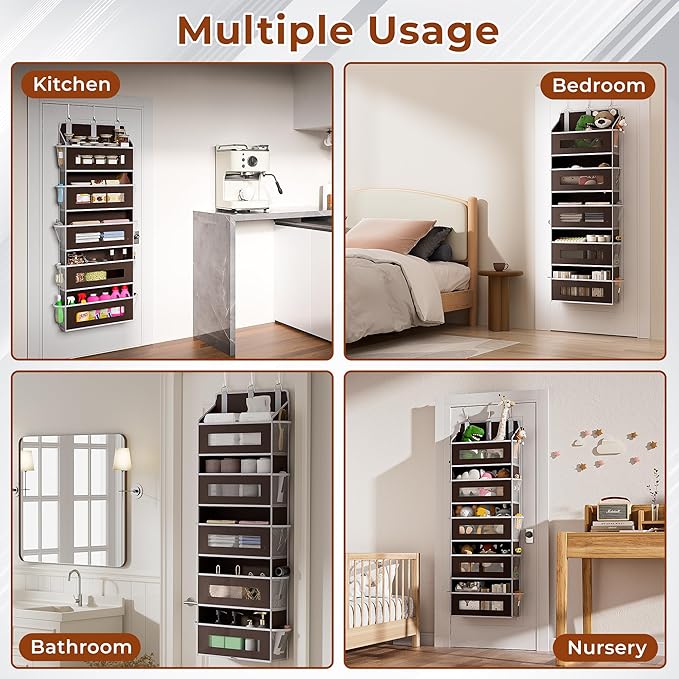 2 Packs 5-Tier Over the Door Storage Organizer - Image 7