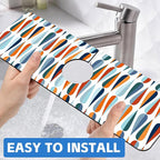 Mid-Century Drop Shapes Kitchen Sink Splash Guard Mat Absorbent Fast Drying Mat - Image 6