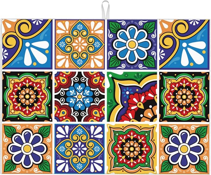 Talavera Mexican Tiles Dish Drying Mats by Unknown
