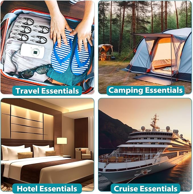 30 Pcs Travel Hangers Portable Foldable Travel Hanger Organizer, Plastic Cruise - Image 5
