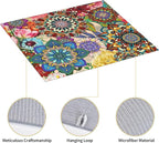 Boho Floral Dish Drying Mat for Kitchen Counter Washable Absorbent Reversible - Image 5