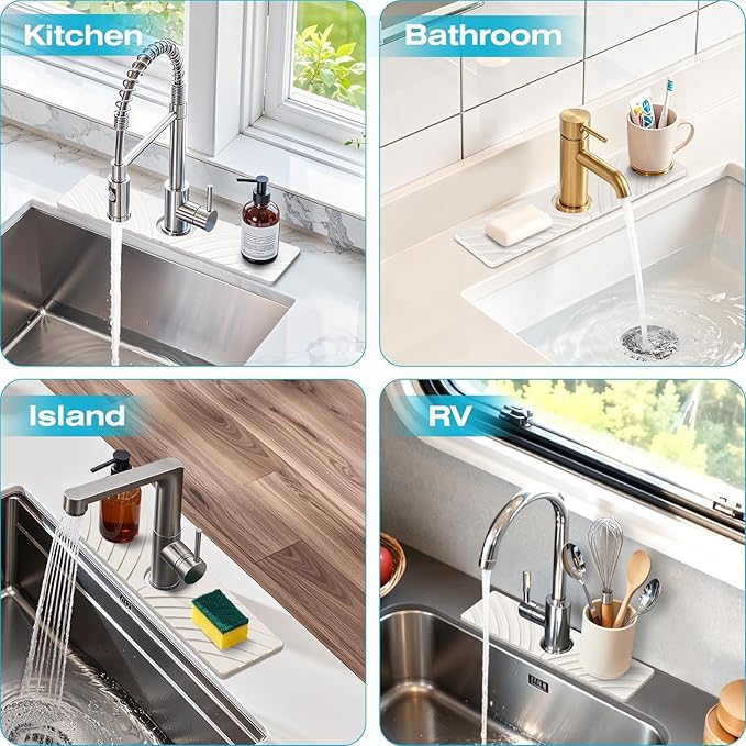 Stone Faucet Mat for Kitchen Sink - Image 7