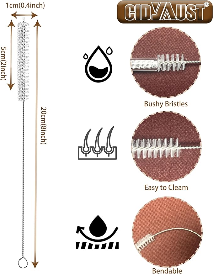 ClDYAUST Straw Cleaner Brush for Stanley Cup, Straw Cleaning Brush by 304 - Image 2