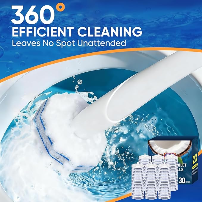 30Ct Aromative Toilet Brush Refills, Toilet Bowl Cleaner Refills, Double-Layer - Image 7