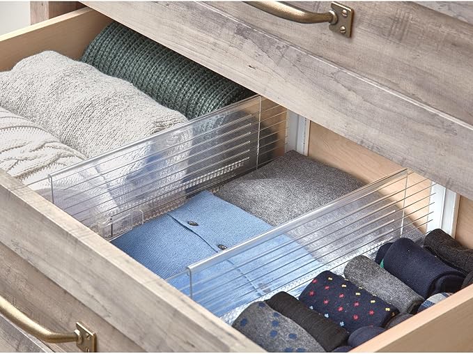iDesign Recycled Plastic Adjustable Drawer Dividers–- Set of 2 - Image 5