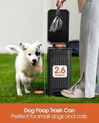 Small Trash Can with Lid Soft Close-10L/2.6 Gal Stainless Steel Outdoor Dog - Image 4