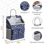 2pcs Wall Hanging Storage Bag, Small Door Closet Linen Fabric Pockets Organizer - Image 3