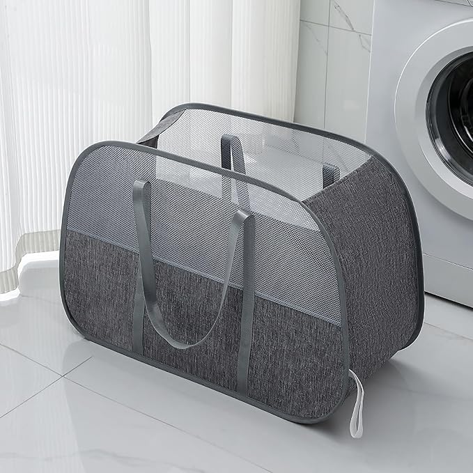 95L Collapsible Laundry Basket, Foldable Pop-Up Hamper by YAGIZAAI