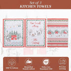Maison d' Hermine Kitchen Towels Set of 3 100% Cotton 20" x 27.5" Reusable - Image 2