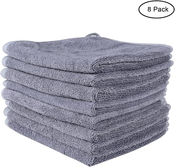 Microfiber Facial Cloths, 8 Pack, Super Absorbent, Quick Drying Fast, - Image 2