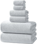 REDKISS 6 Piece Premium Towel Set, 2 Bath, 2 Hand, and 4 Wash Cloths, by REDKISSOnline