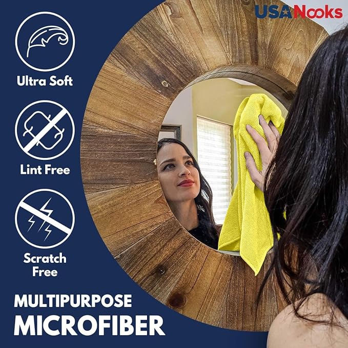 USANOOKS Microfiber Cleaning Cloth Yellow - Image 5