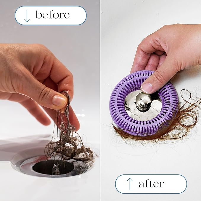 Hair Catcher for Shower Drain & Bathtub – TubRing Pop-Up Drain Protector & - Image 5