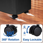 Slim Laundry Hamper with Lid and Wheels, Small Rolling Laundry Basket with - Image 4