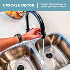 Mudder 3 Pcs Kitchen Sink Drain Strainer and Stopper Stainless Steel Garbage - Image 7