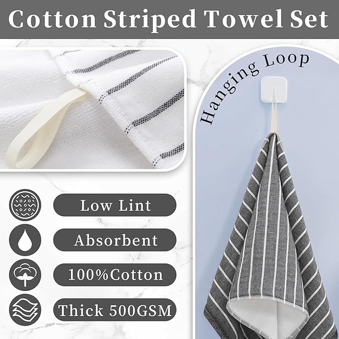 4-Pack Premium Cotton Hand Towels - Image 2