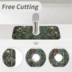 Kitchen Sink Splash Guard，Dark green forest Faucet Mat Sink Gadgets-Super - Image 5