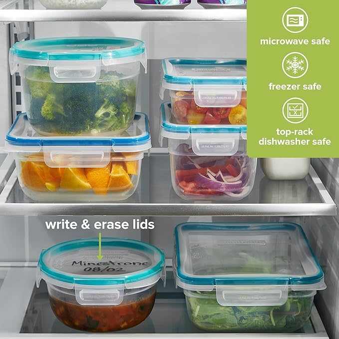 Snapware Total Solution Plastic Food Storage Containers Set, Leakproof & - Image 5