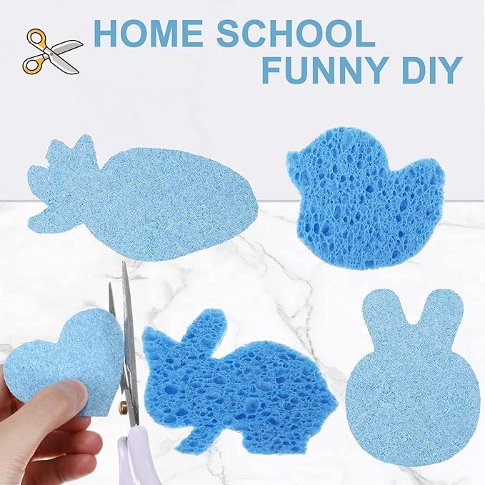 Zhengmy 100 Pieces Sponges Kitchen Compressed Sponges Bulk Natural Dish Sponge - Image 3