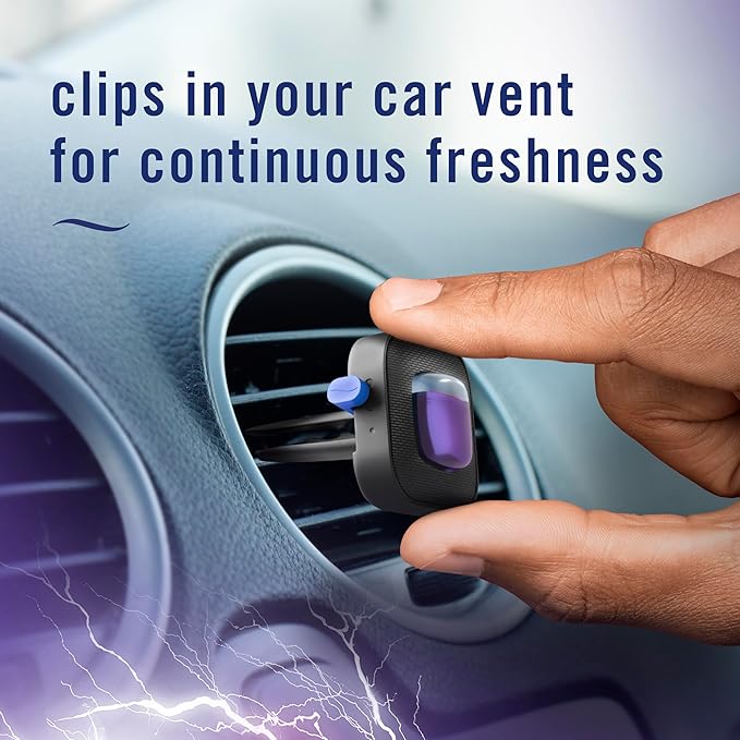 Febreze AUTO Air Freshener, Odor-Fighting Automotive Vent Clip, Midnight Storm - Image 6