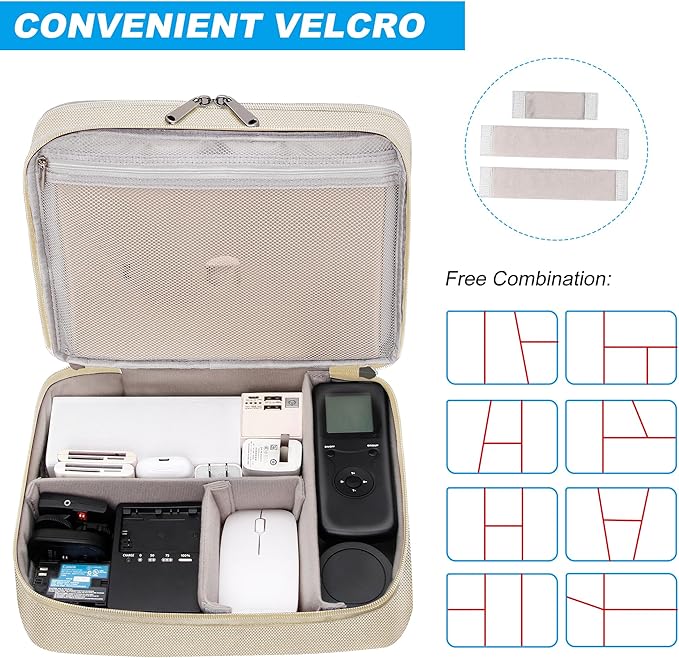 CILLA Electronic Organizer Travel Case, Travel Cord Organizer Case Portable - Image 5