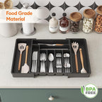 Lifewit Utensil Organizer for Kitchen Drawer, Expandable Cooking Silverware Tray - Image 9