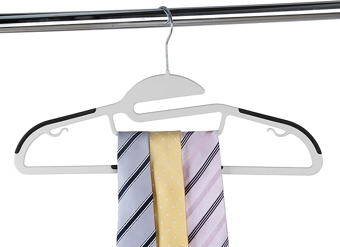 Finnhomy 50 Pack Plastic Hangers, Heavy Duty Clothes Hangers - Image 4