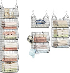 6 Tier Closet Hanging Organizer, Clothes Hanging Shelves by X-cosrack