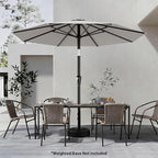 AreShark 9 FT Patio Umbrella for Outdoor, Outdoor Table Umbrella with Push Button Tilt and Crank, Outdoor Patio Umbrellas with 8 Sturdy Ribs for Market, Garden, Pool (Light Gray) - Image 6