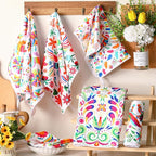 Breling Set of 6 Mexican Kitchen Towels Dia De Los Muertos Decorations Mexican - Image 5