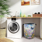 Wildflowers Butterfly Laundry Basket, Floral Garden Oxford Cloth Laundry Hamper - Image 8