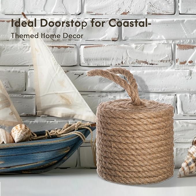 Rustic Jute Rope Door Stopper - Image 7