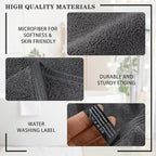KinHwa Microfiber Hand Towels for Bathroom Soft and Absorbent Face Towels Grey - Image 5