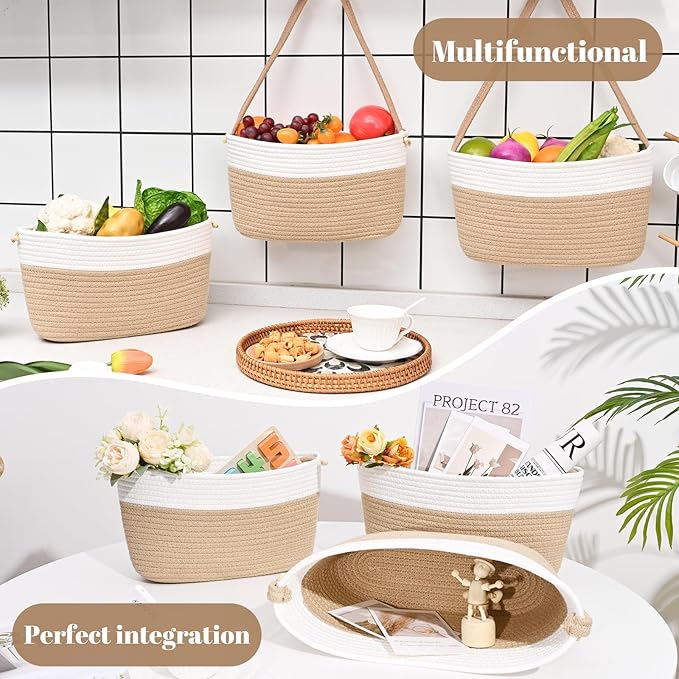 Hanging Basket, 3-Tier Wall Baskets, Over the Door Organizer - Image 5