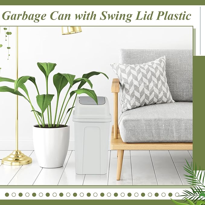 Sumind 2 Pcs 2.6 Gallon Bathroom Trash Can - Image 4