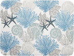 Coastal Blue Gray Dish Drying Pad 18 x 24 Inch by APORTT