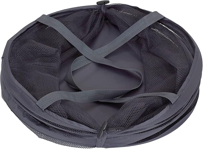 Household Essentials 2027-1 Pop-Up Collapsible Mesh Laundry Hamper | Charcoal - Image 4