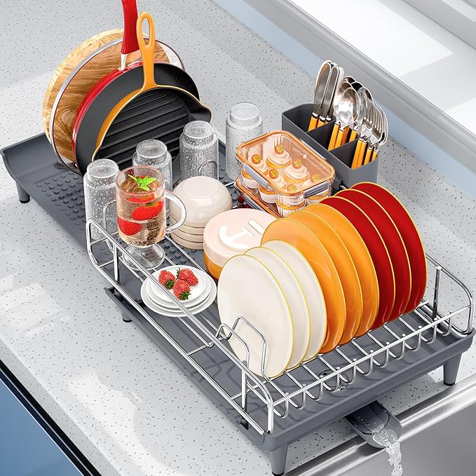 TOOLF Expandable Dish Rack, Dish Drying Rack - Image 9