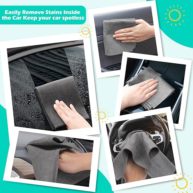XANGNIER 4 Pack Car Drying Towel, Extra Large Microfiber Towels - Image 4