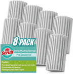 8 Pack Damp Dusting Sponge Duster, Reusable Household Cleaning Sponge Tool by MrScrubCleaninghelpers
