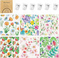 6 Pack Swedish Dishcloths for Kitchen, Swedish Rag Absorbent Spring Floral Dish by Needbrock