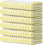 Kitinjoy Cotton 6 Pack Terry Kitchen Towels, 16 x 25 Inches Super Soft and by Kitinjoy