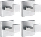 Towel Hooks for Bathrooms, Brushed Nickel Towel Hook for Kitchen Bathroom by Delarkusi